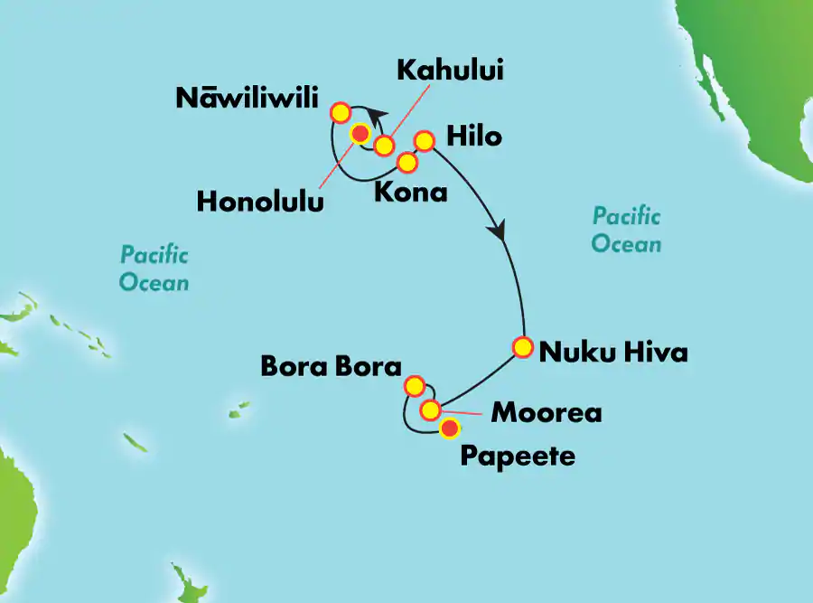 Norwegian Jewel - 14 éjszakás hajóút Hawaii-n és Francia Polinézián