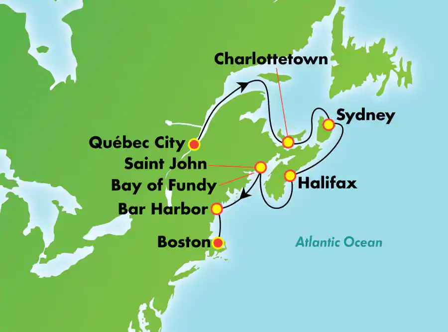 Norwegian Gem - 7 éjszakás hajóút Québec-ből Bostonba