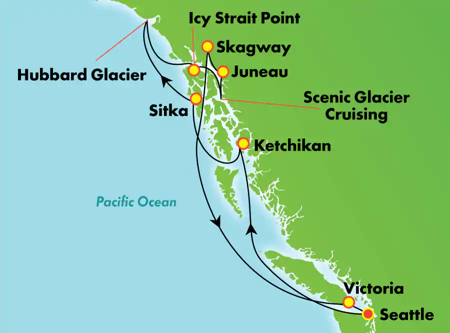 Norwegian Sun - 11 éjszakás hajóút Seattleből