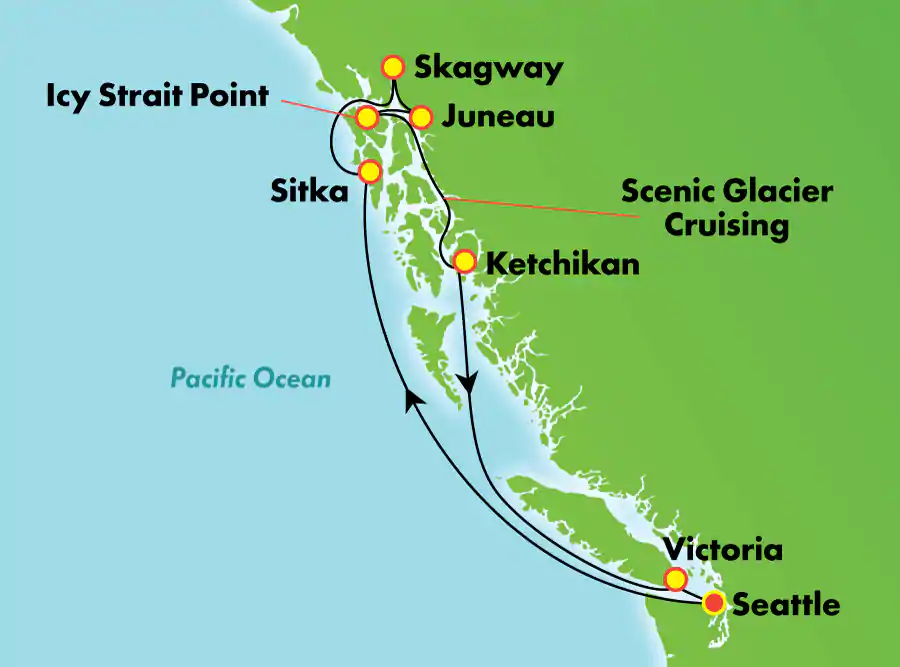 Norwegian Sun - Varázslatos hajóút, Alaszka és gleccserei
