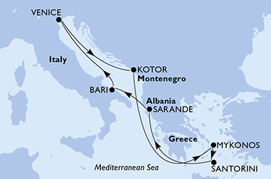 MSC Sinfonia - Egy hetes Kelet-Mediterrán hajóút Velencéből
