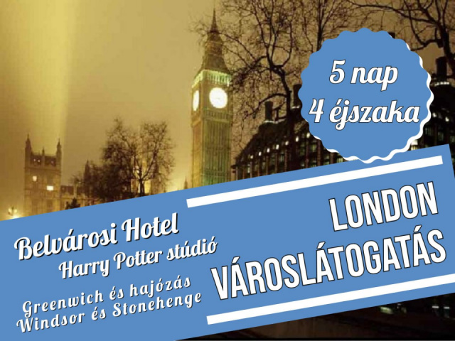 LONDON - Harry Potter Stúdió látogatással 5 nap / 4 éj belvárosi hotelben