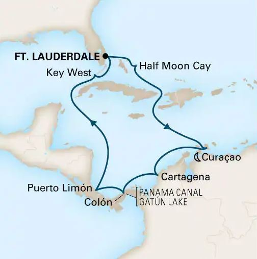 MS Rotterdam - 12 éjszakás hajóút a Panama-csatornán át Fort Lauderdale-ből