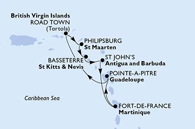 MSC Virtuosa - Egy hetes karibi hajóút az Antillák szigetei körül