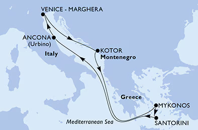 MSC Lirica - Egy hetes mediterrán hajóút Velencéből
